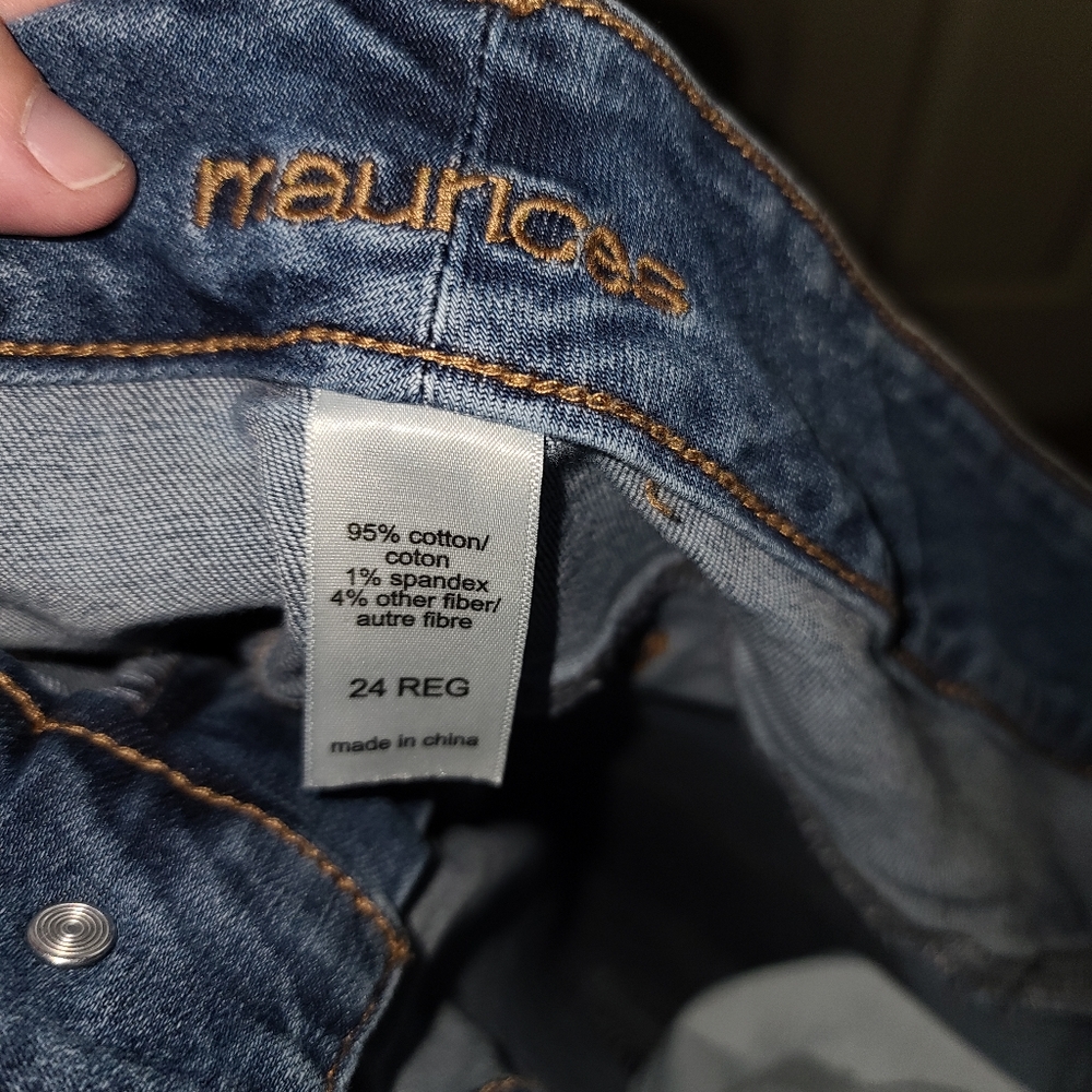 Maurices Blue Distressed Boot Cut Jeans - Picture 4 of 4